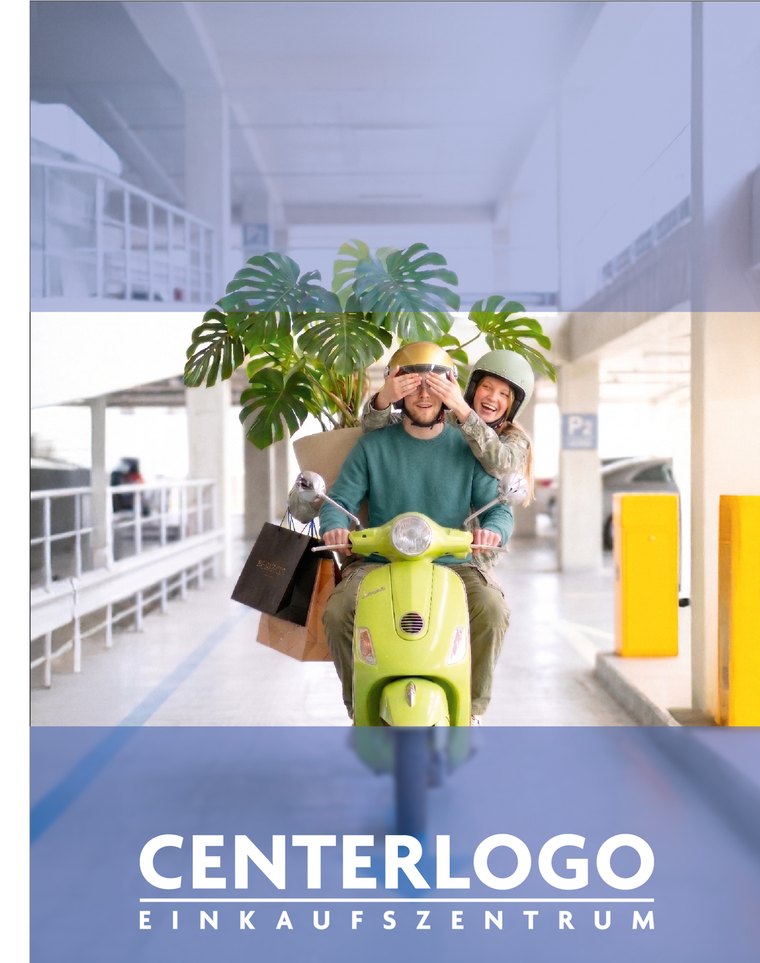 Frosted-Glass unter dem Centerlogo